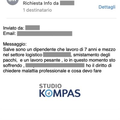 Richiesta per malattia professionale